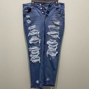 womens size 12 american eagle patched jeans